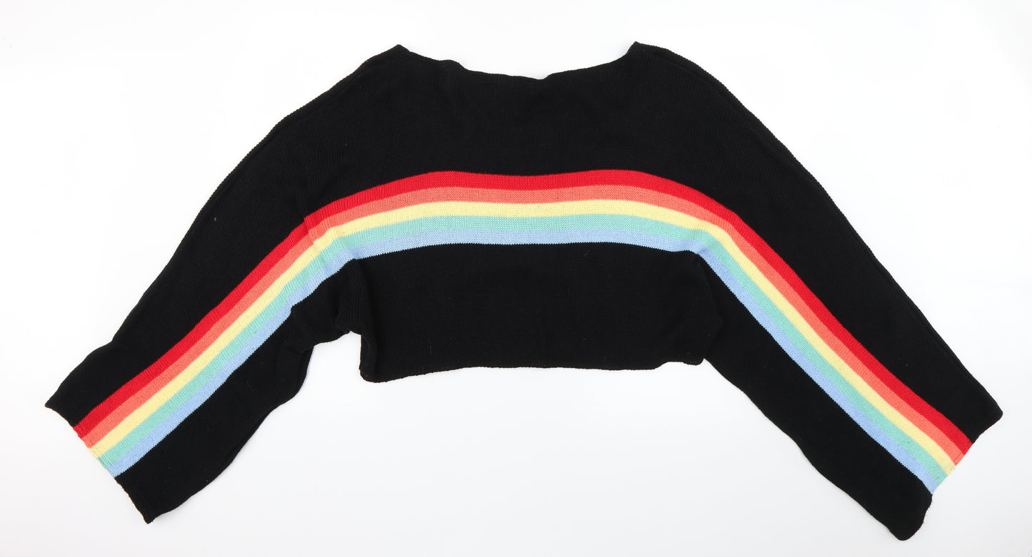 lasula Womens Multicoloured Striped  Pullover Jumper