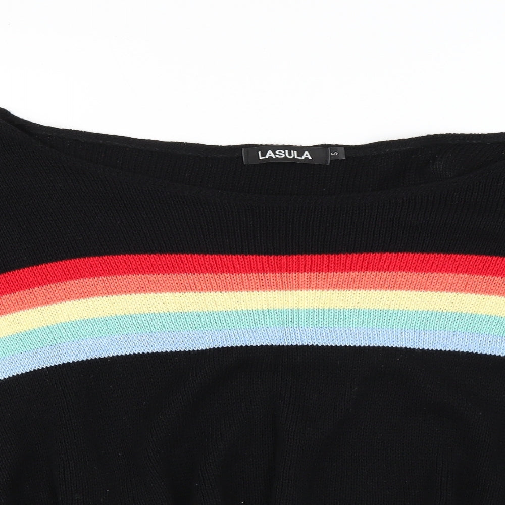 lasula Womens Multicoloured Striped  Pullover Jumper