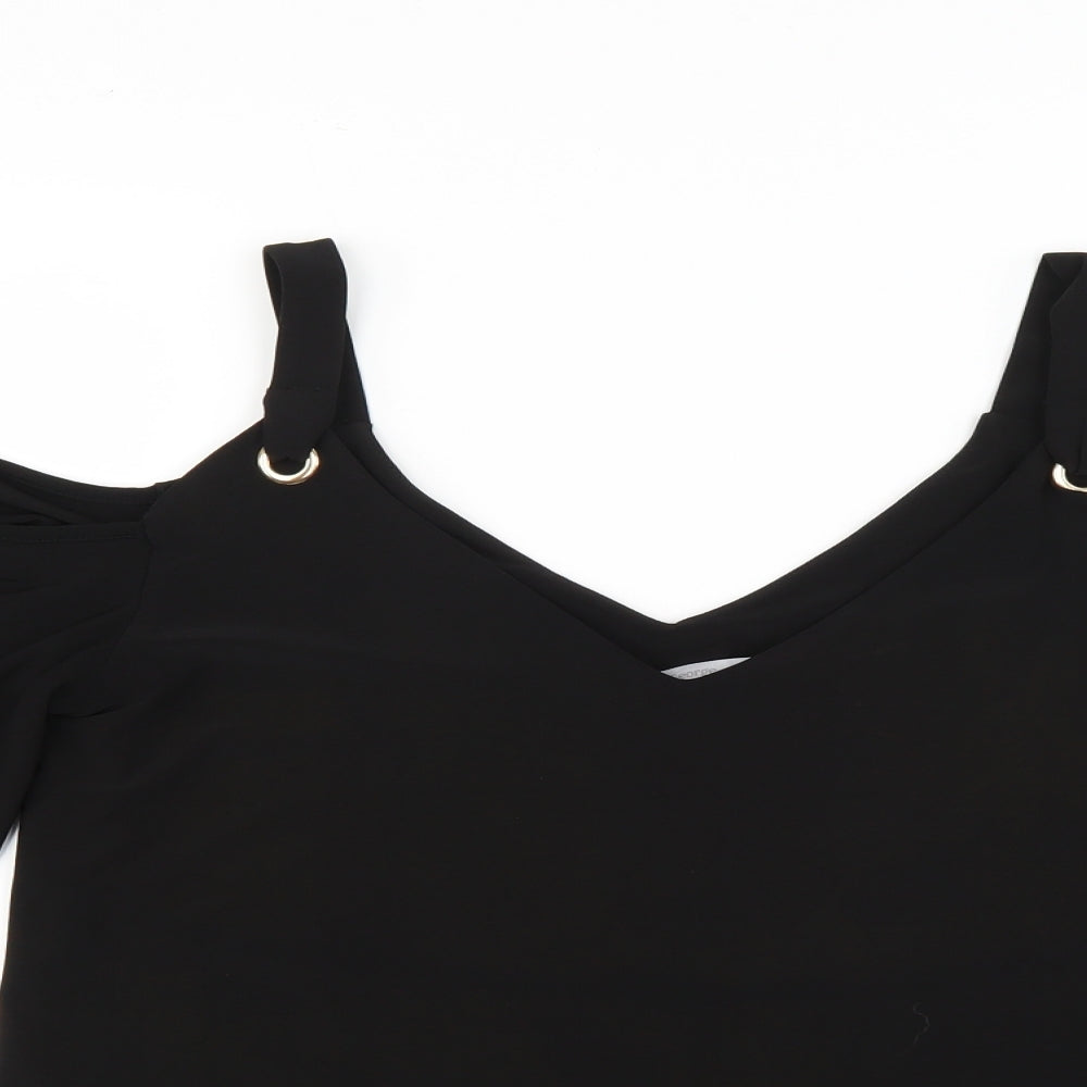 George Womens Black   Basic Blouse Size 10