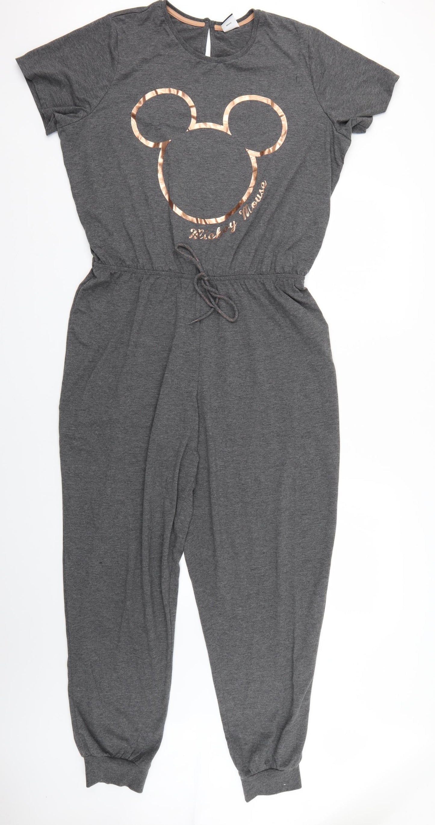 George Womens Grey Geometric  Top One Piece Size L