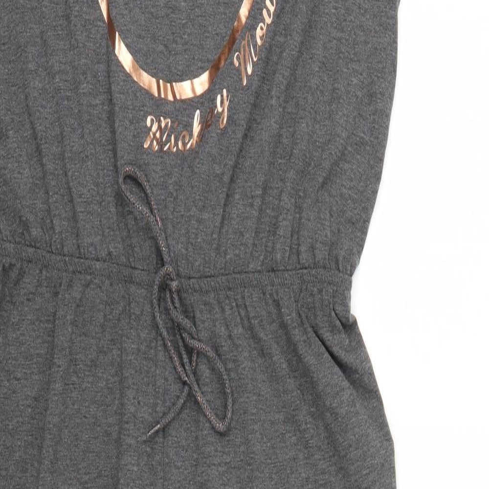 George Womens Grey Geometric  Top One Piece Size L