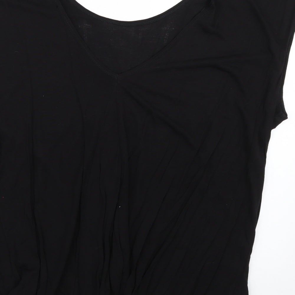 Atmosphere Womens Black Geometric  Basic T-Shirt Size 18