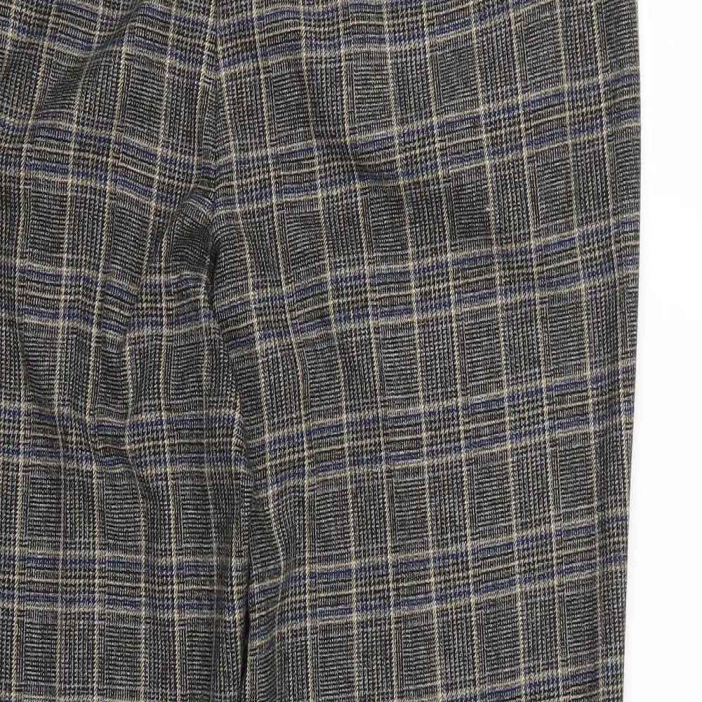 TU Womens Brown Check  Trousers  Size 16 L28 in