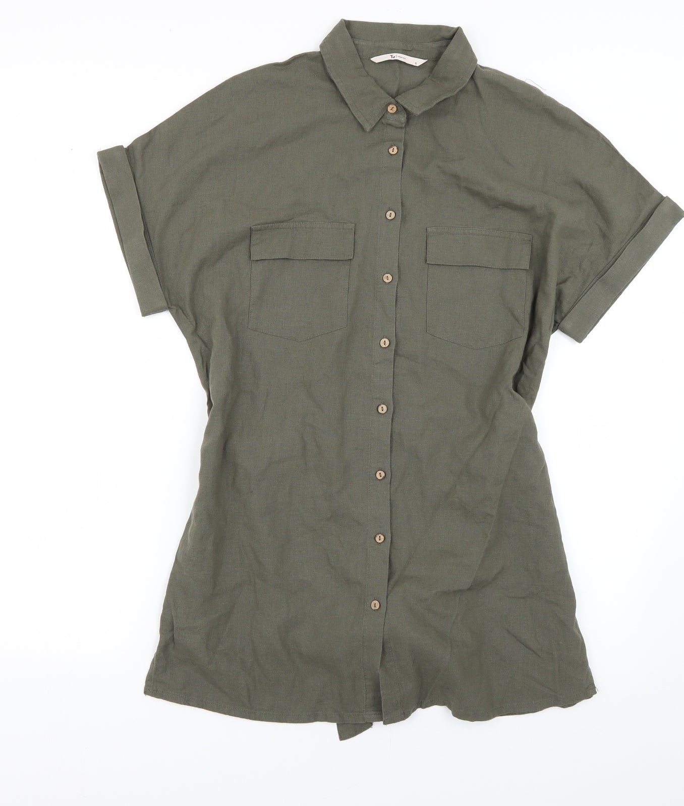 TU Womens Green   Basic Blouse Size 12