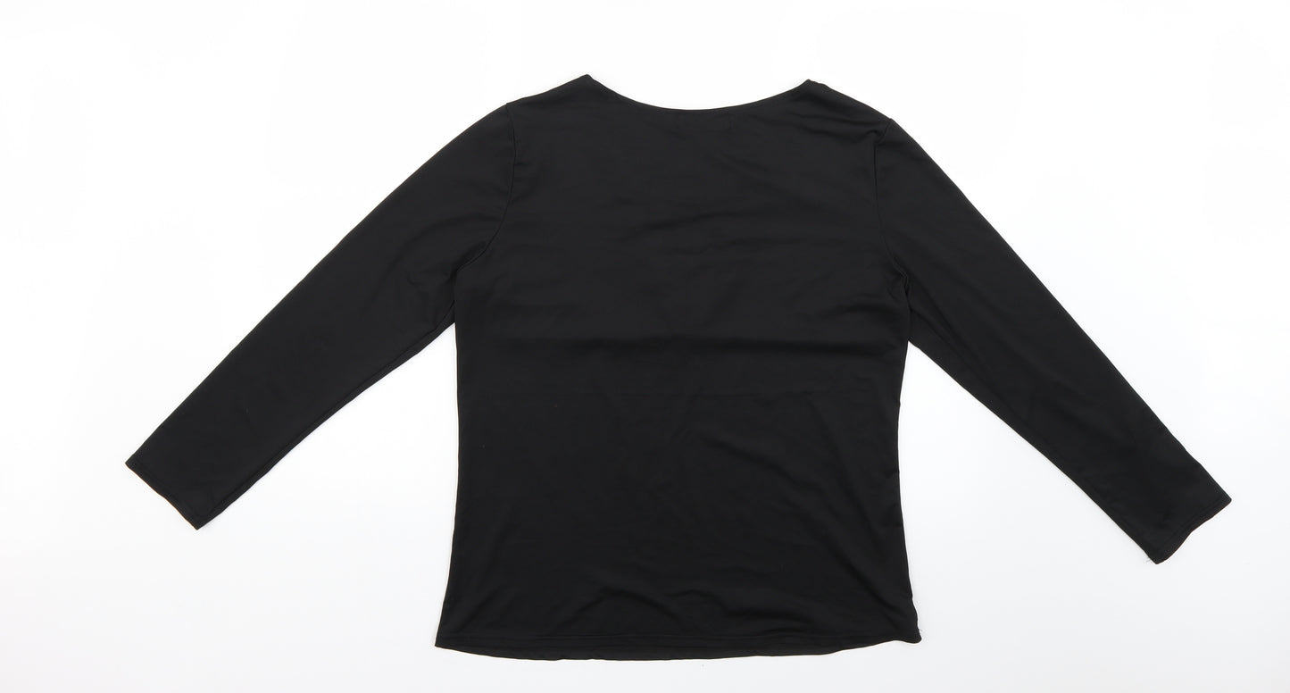 nuoxi Womens Black   Basic T-Shirt Size 2XL