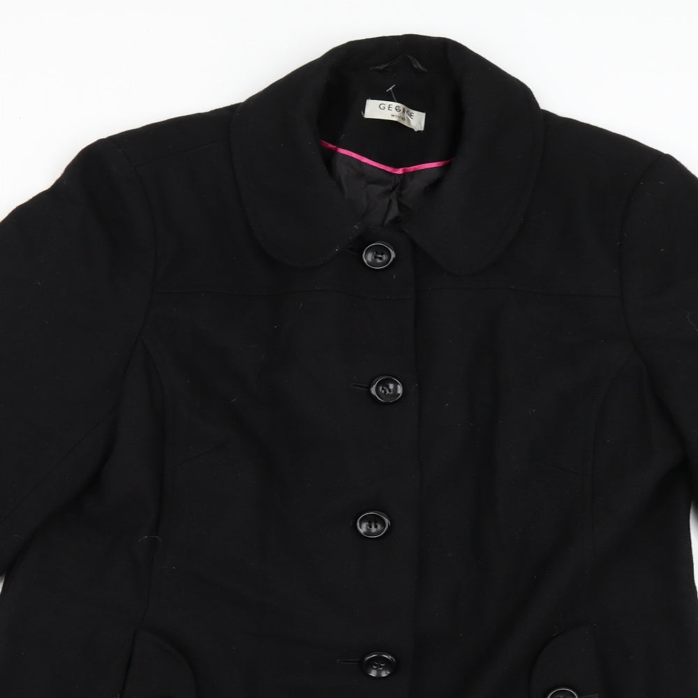 George Womens Black   Pea Coat Coat Size 18