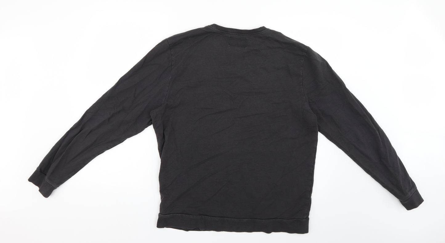 sedgwick & cedar Womens Black Geometric  Pullover Jumper Size M