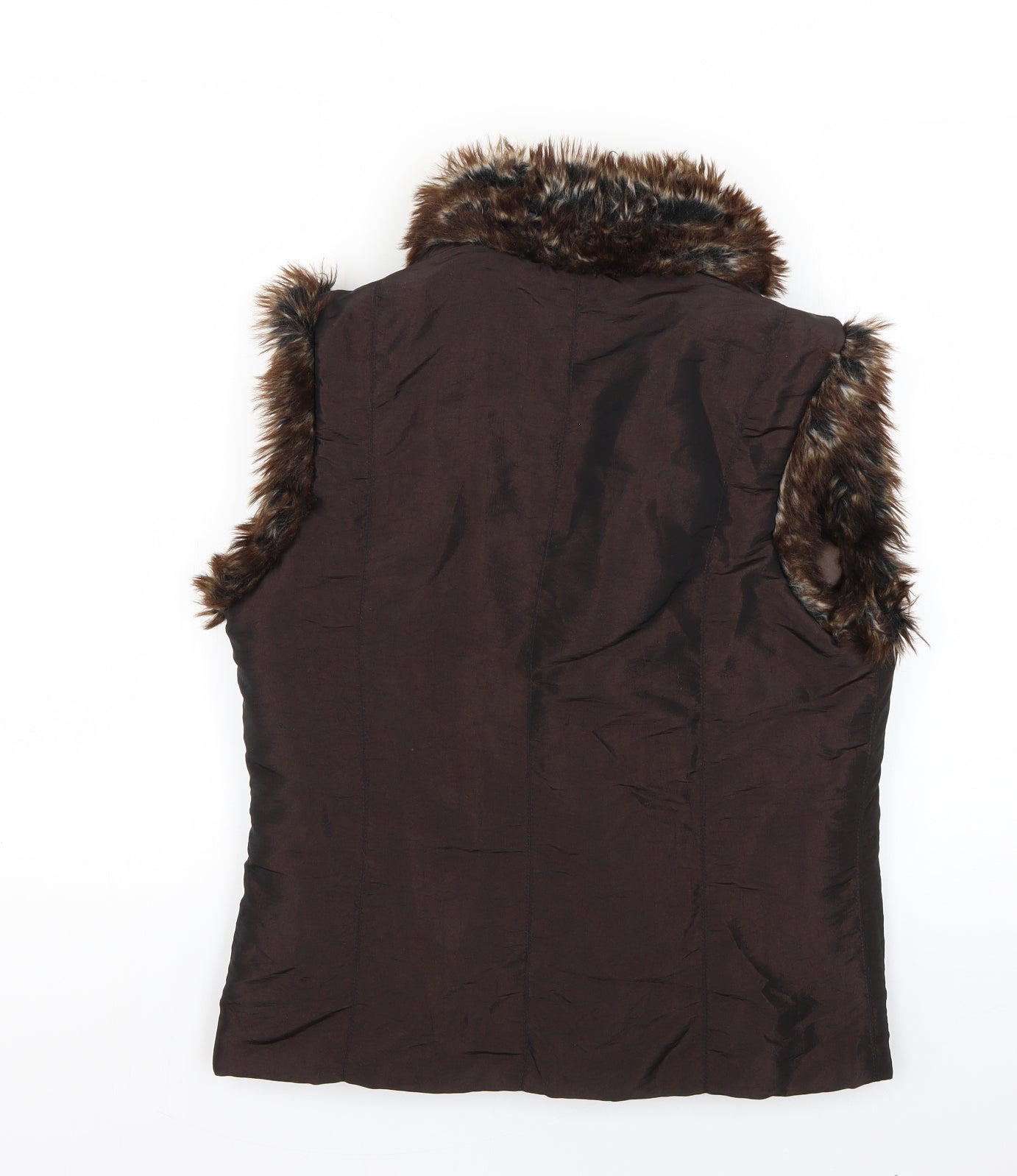 Per Una Womens Brown   Gilet Coat Size S