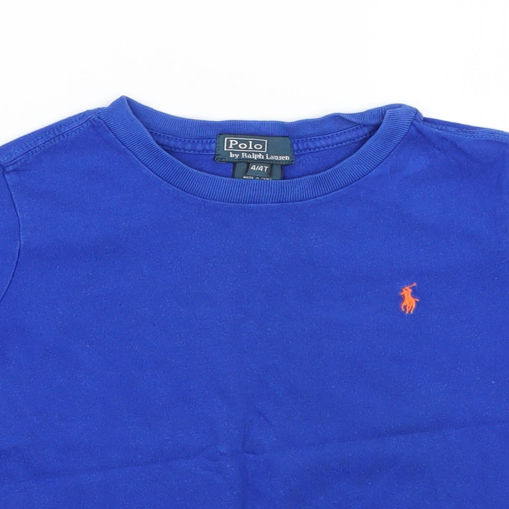 Ralph Lauren Boys Blue   Basic T-Shirt Size 4-5 Years