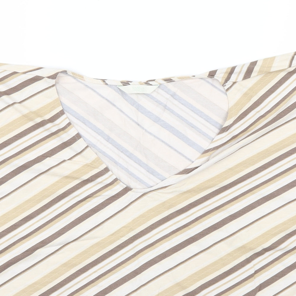 Marks and Spencer Womens Multicoloured Striped  Basic Blouse Size 18