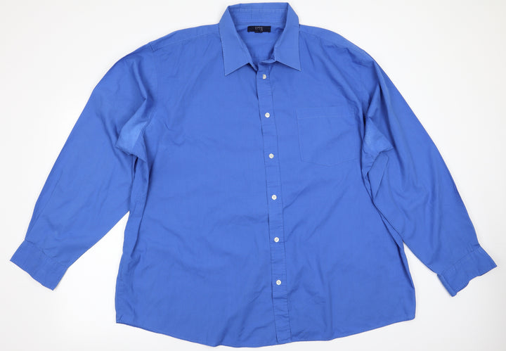 Premier Man Mens Blue Button-Up