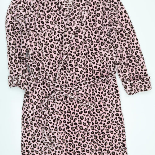 Cosy Up Womens Pink Animal Print   Gown