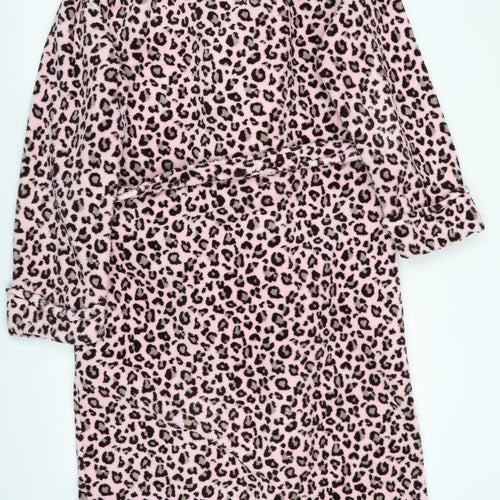 Cosy Up Womens Pink Animal Print   Gown