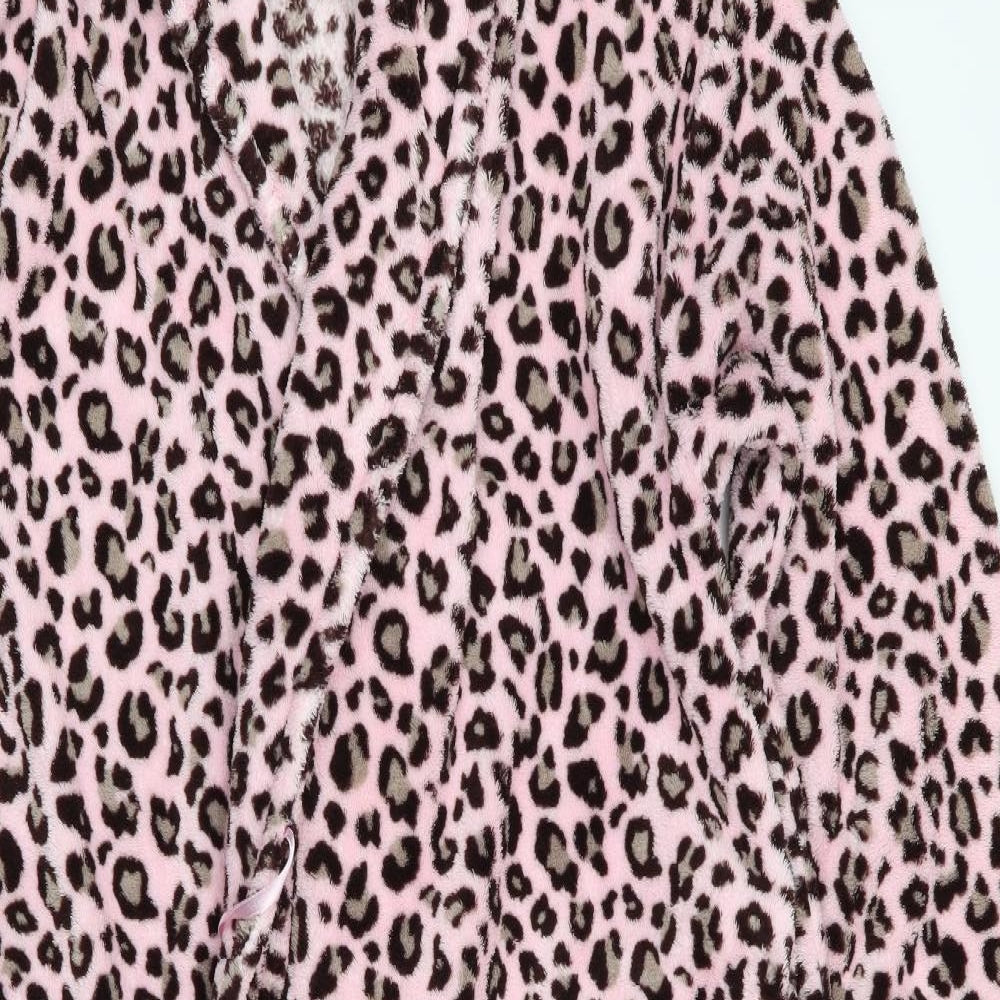 Cosy Up Womens Pink Animal Print   Gown