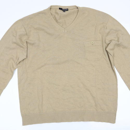 Simon Clarke Mens Beige   Pullover Jumper Size XL