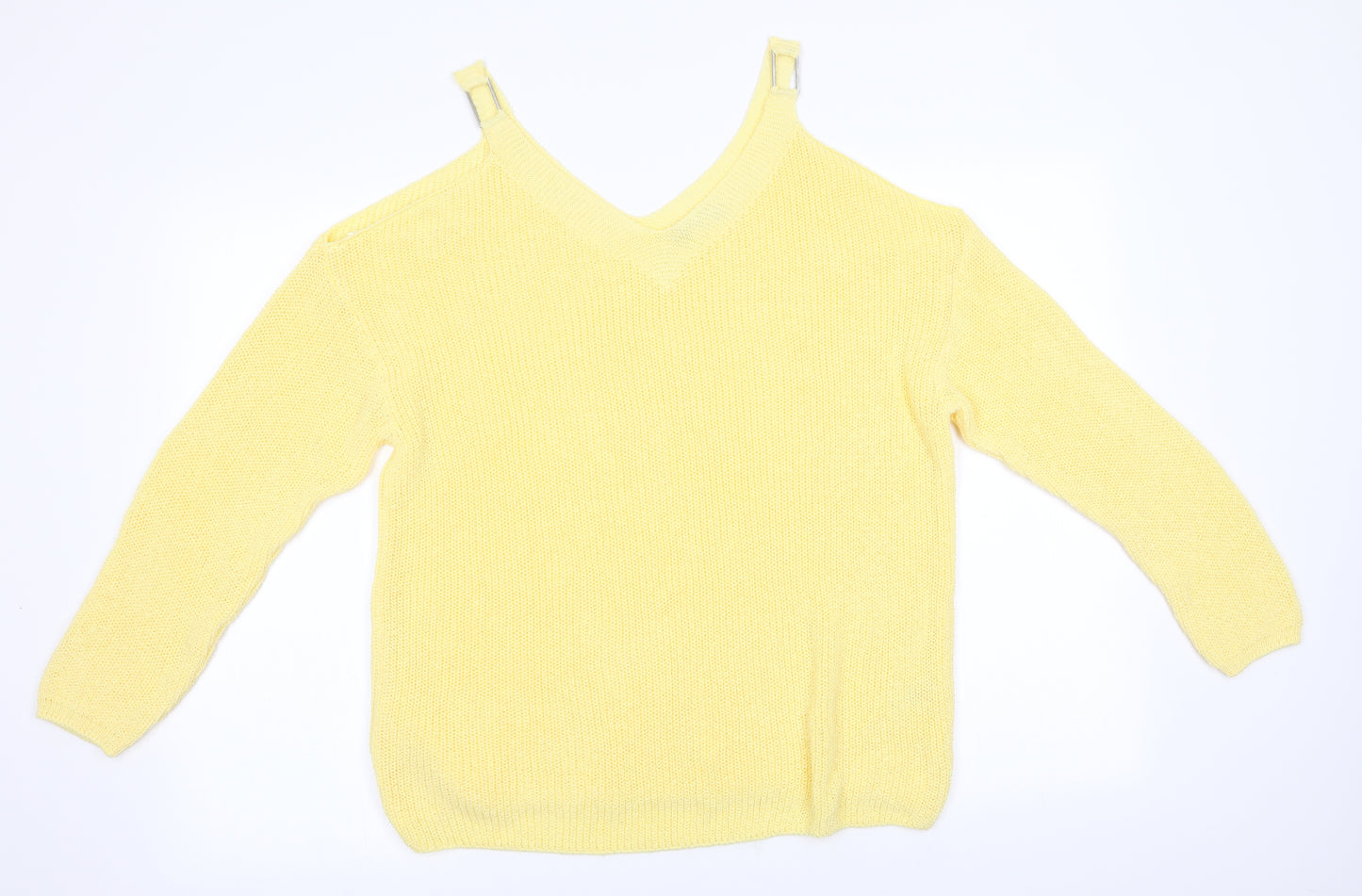 George Womens Yellow   Pullover Jumper Size 16  - Cut out shoulders