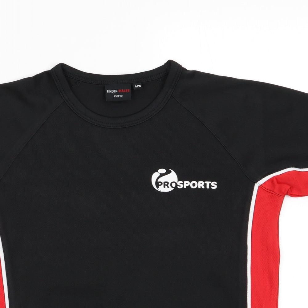 Finden Hales Boys Black   Basic T-Shirt Size 9-10 Years  - Gibson-Kerry