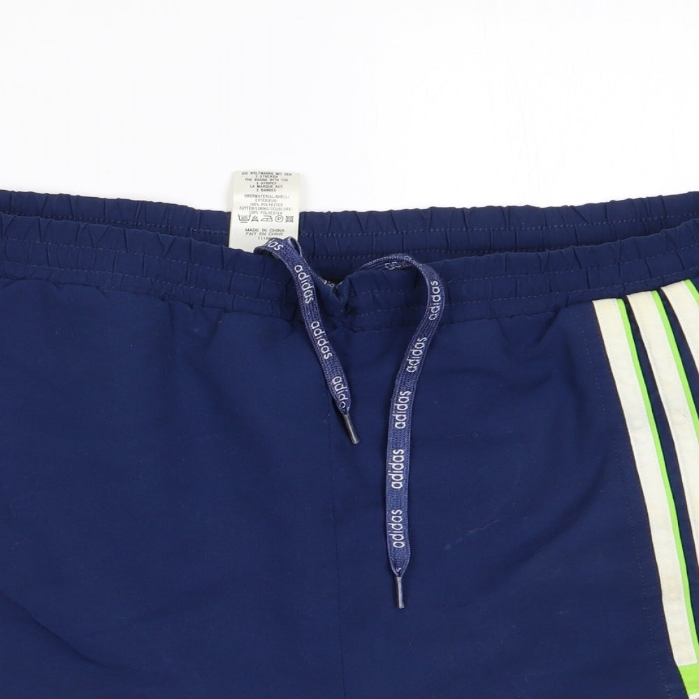 adidas Mens Blue   Sweat Shorts Size L - Swim Shorts