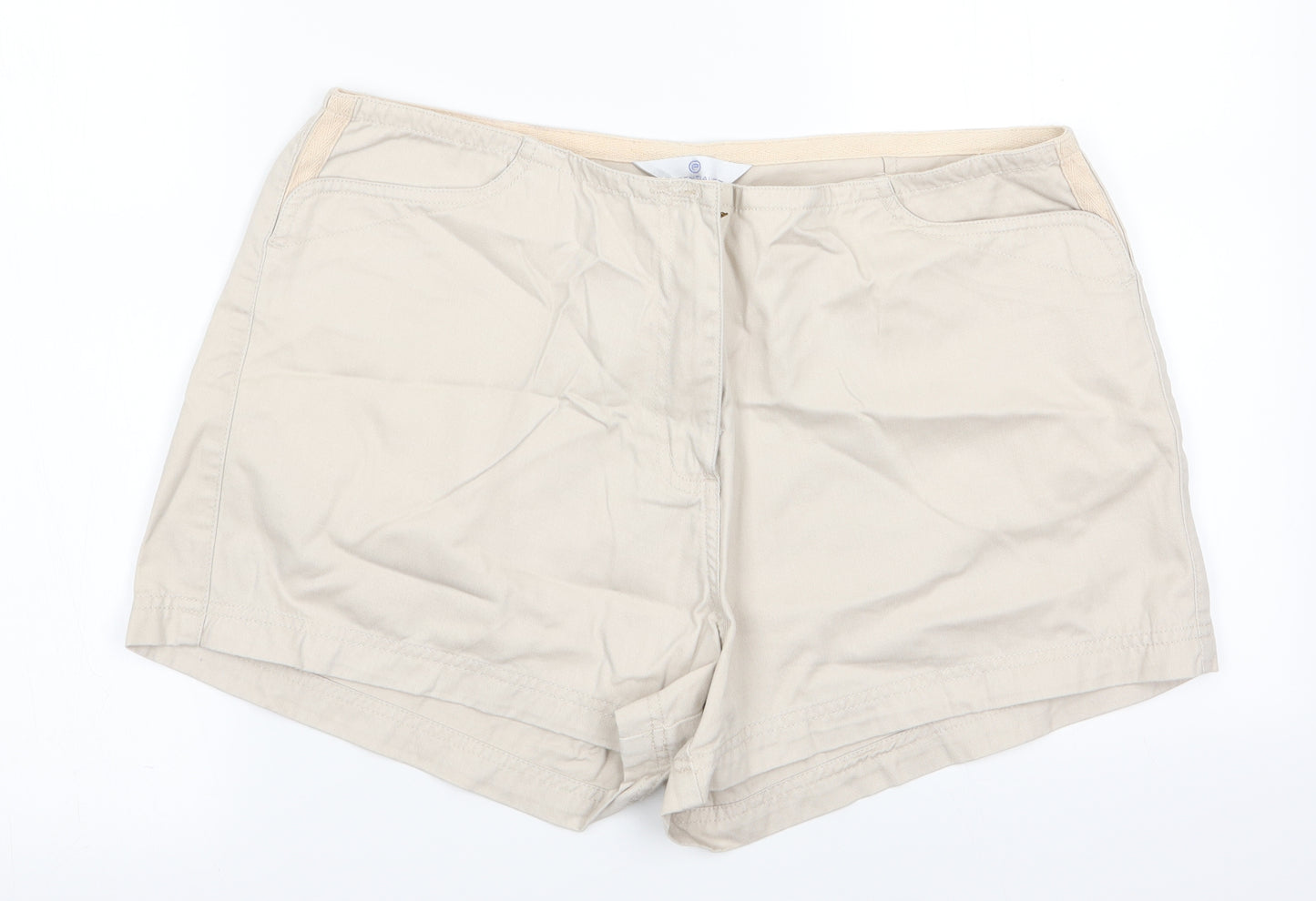 Essentials Womens Beige   Cargo Shorts Size 16