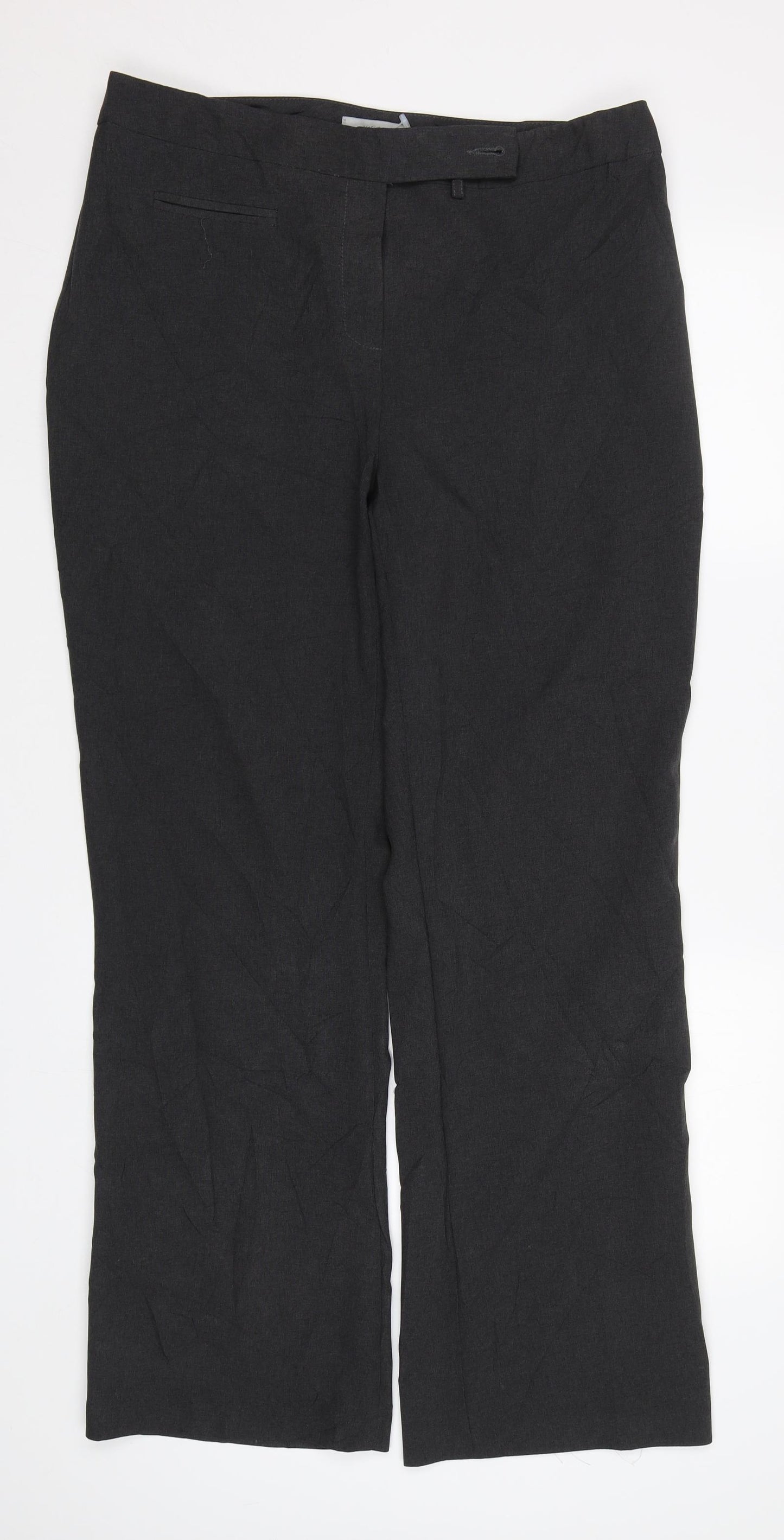 M&S Womens Grey   Dress Pants Trousers Size 16 L31 in
