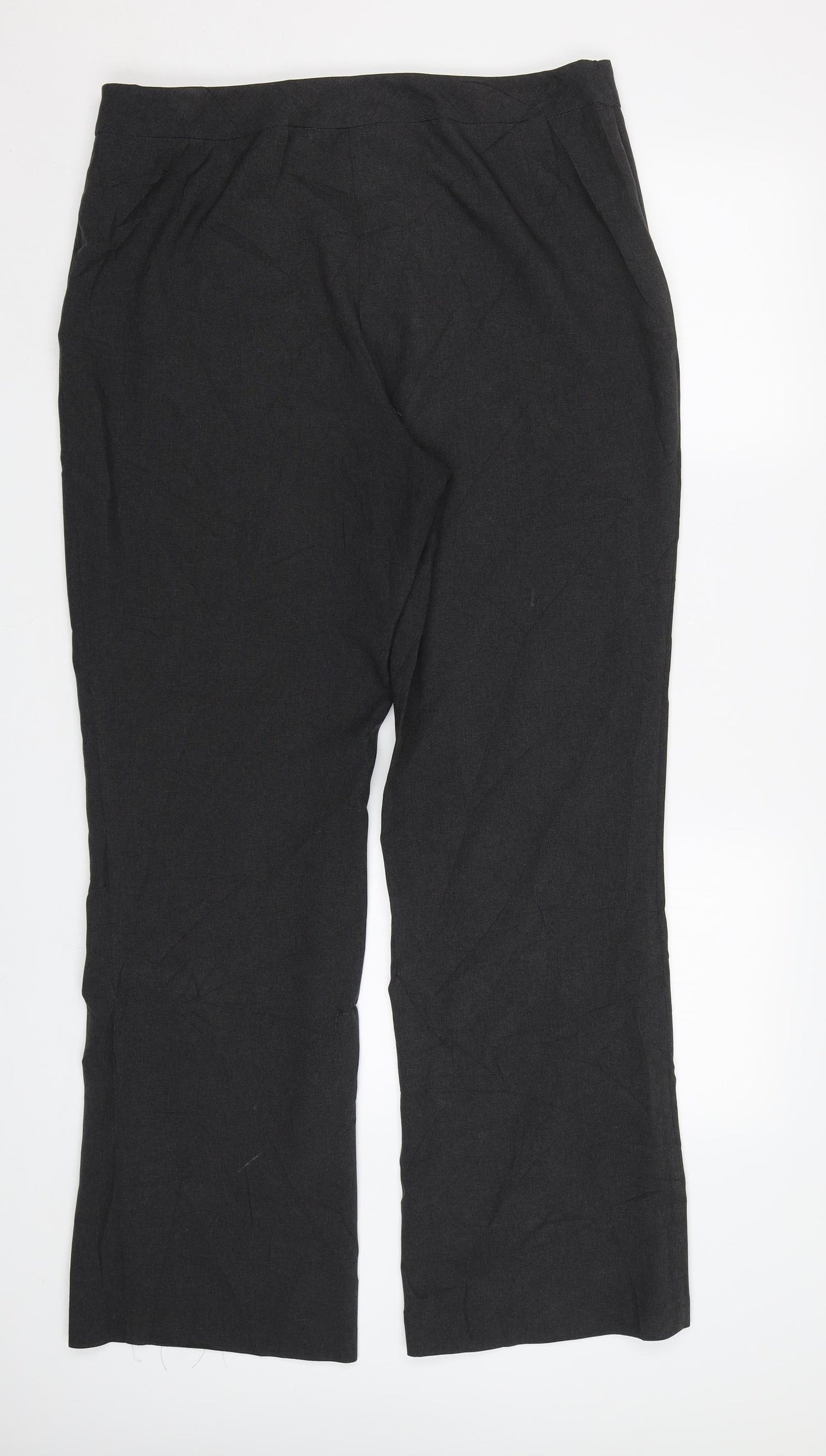 M&S Womens Grey   Dress Pants Trousers Size 16 L31 in