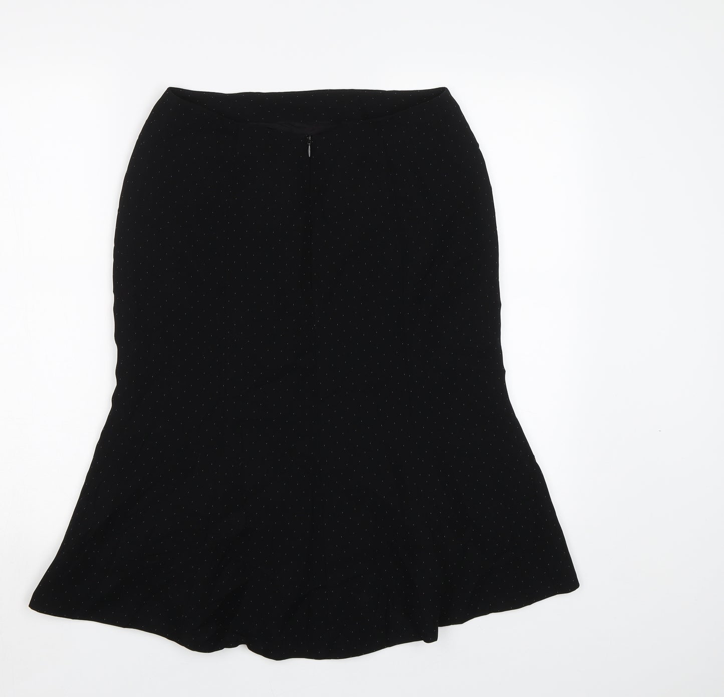 Principles Womens Black Polka Dot  Flare Skirt Size 10