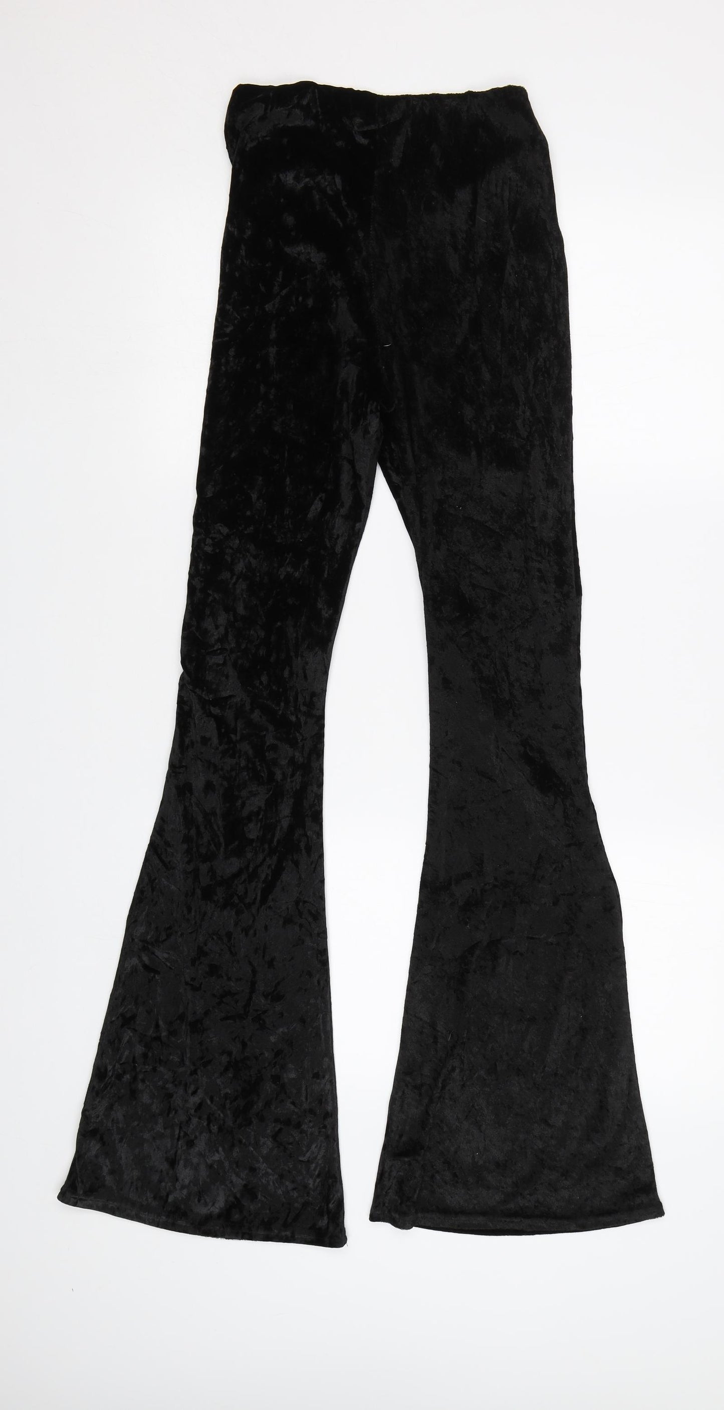 PRETTYLITTLETHING Womens Black   Trousers  Size 8 L32.5 in