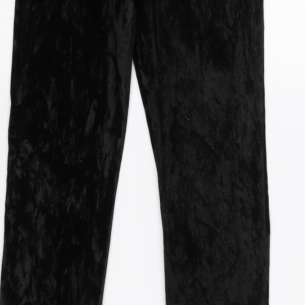 PRETTYLITTLETHING Womens Black   Trousers  Size 8 L32.5 in