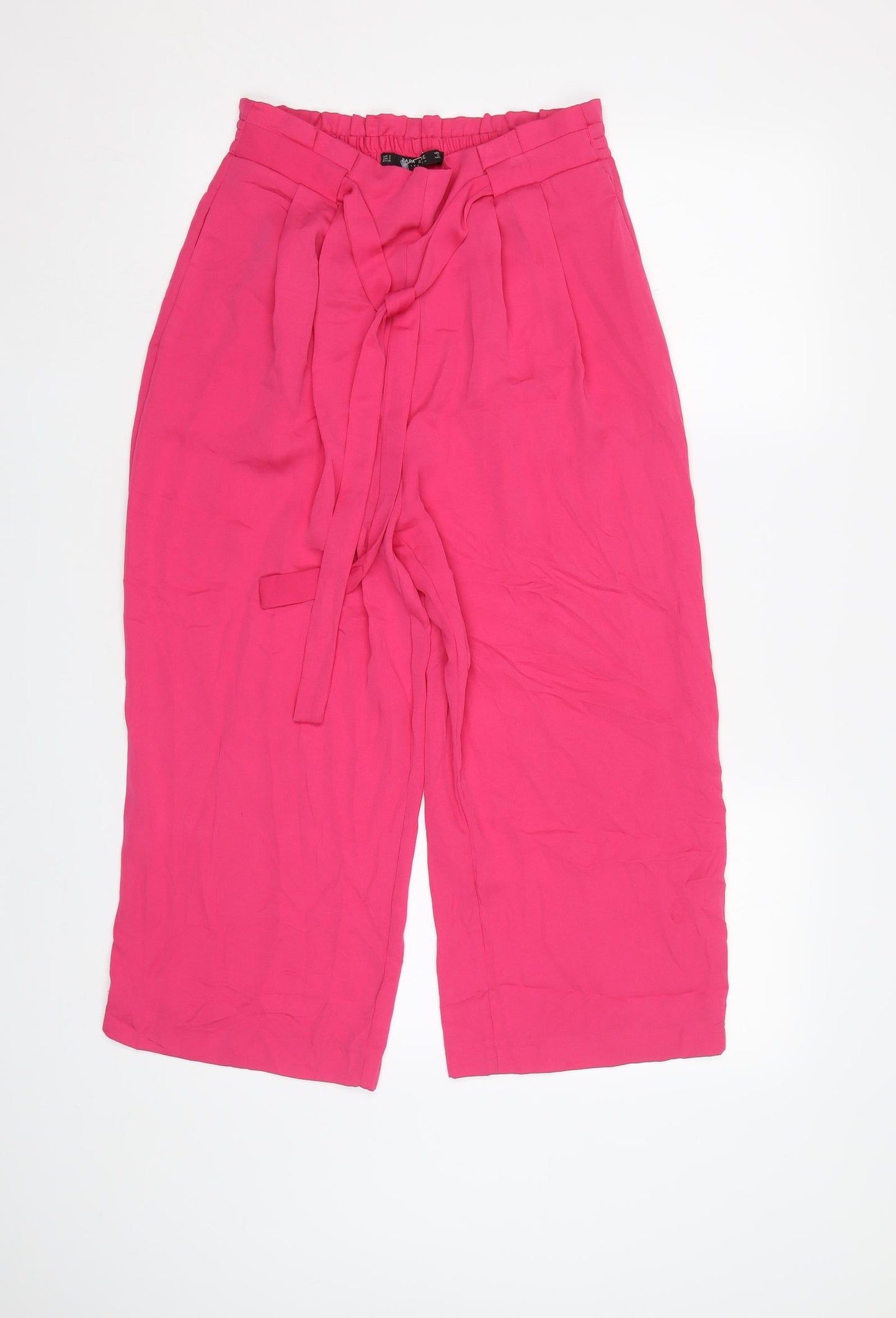 Zara Womens Pink   Cropped Trousers Size S L23 in