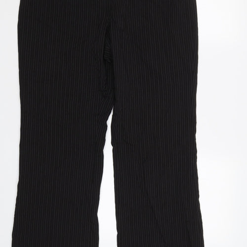 Debenhams Womens Black Striped  Dress Pants Trousers Size 14 L30 in