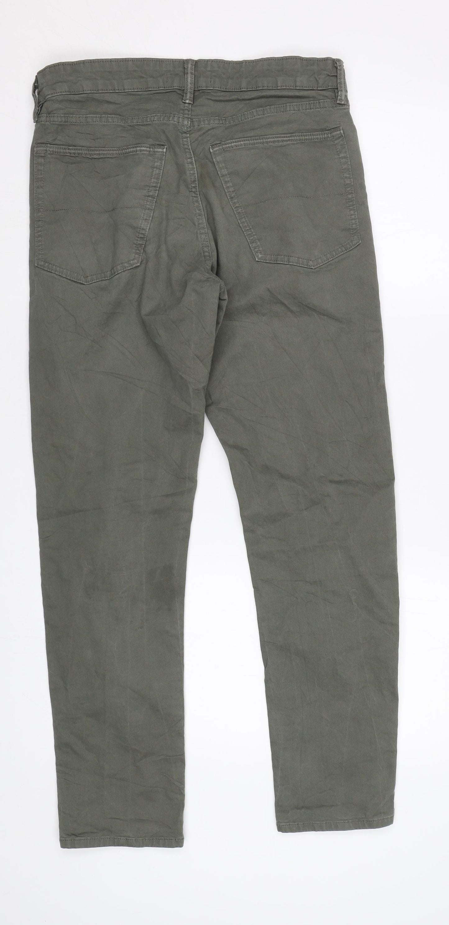 M&S Mens Green   Straight Jeans Size 32 L31 in