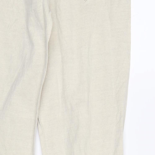 Zara Womens Beige   Chino Trousers Size 16 L32 in