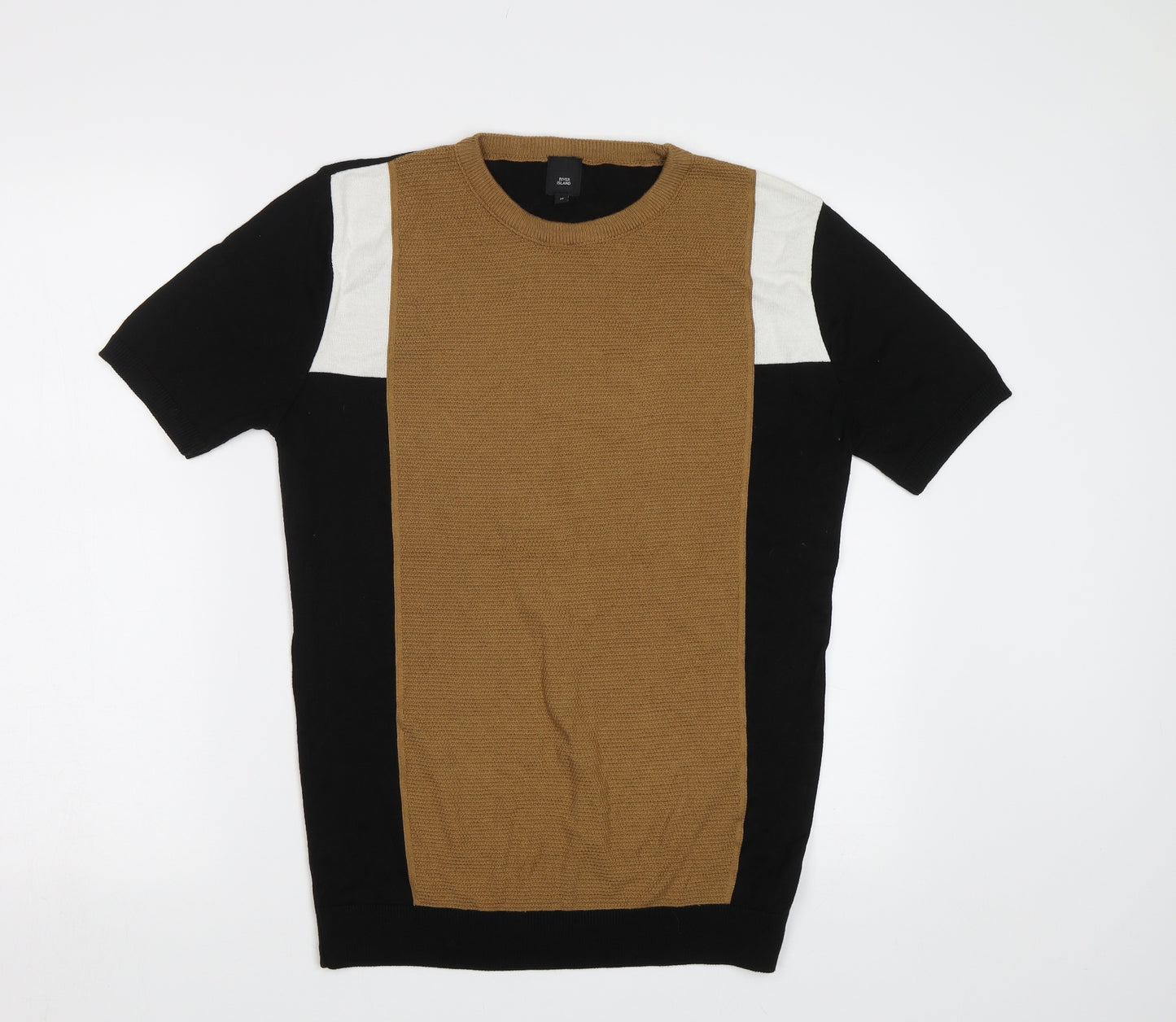 River Island Womens Brown Geometric  Pullover Jumper Size M