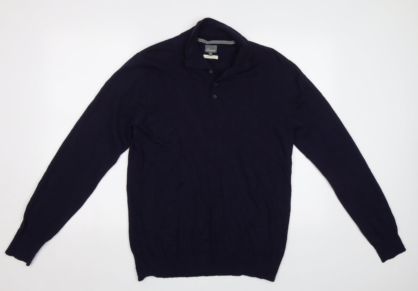 Linea Mens Blue   Pullover Jumper Size M