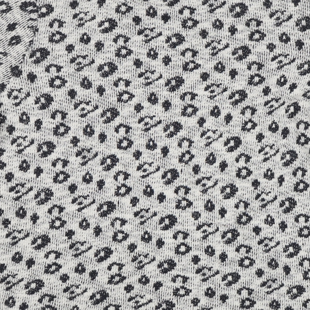 BM Womens Grey Animal Print  Pullover Jumper Size 20