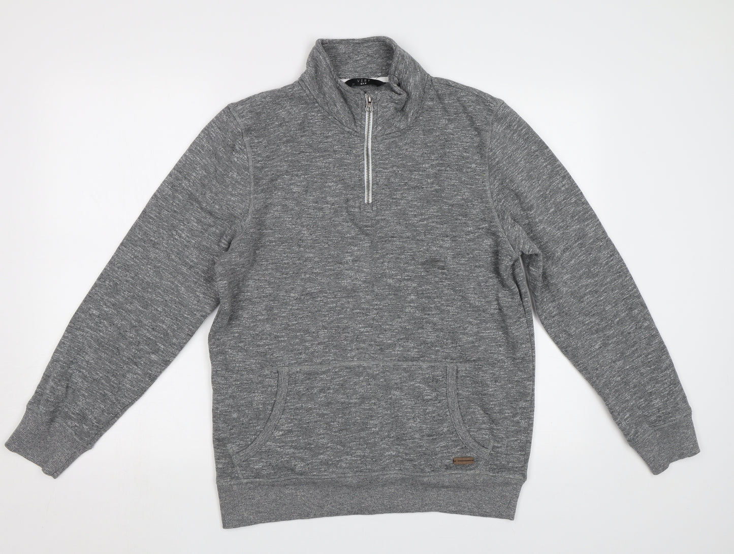 Very Mens Grey   Henley Sweatshirt Size S