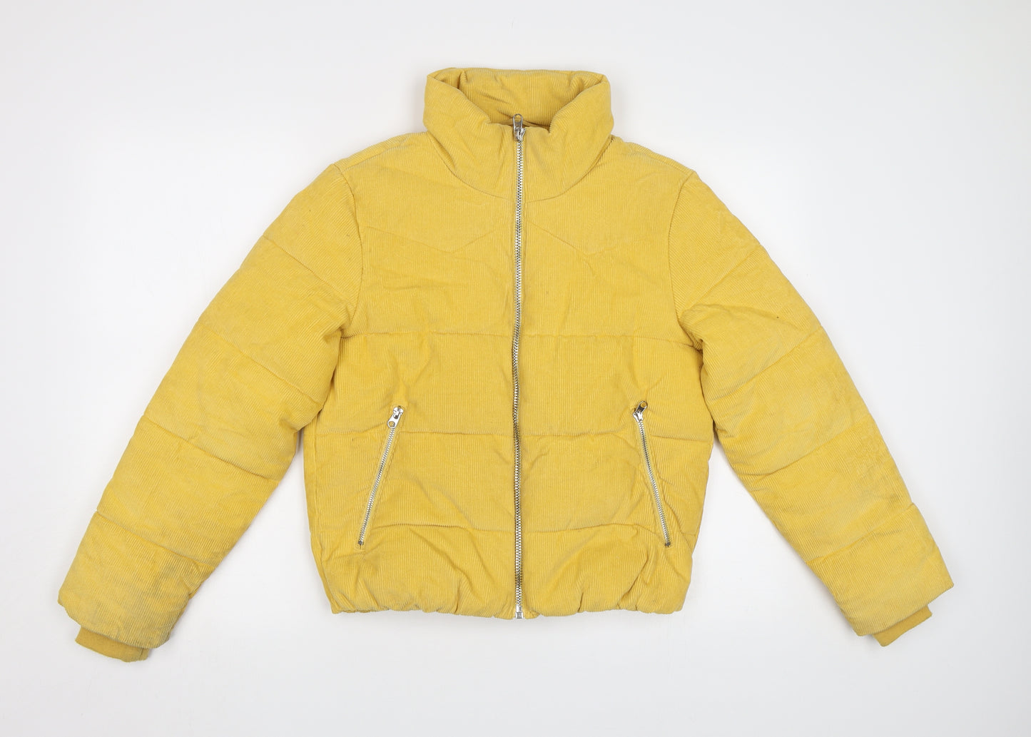 Pull&Bear Womens Yellow   Puffer Jacket Jacket Size S