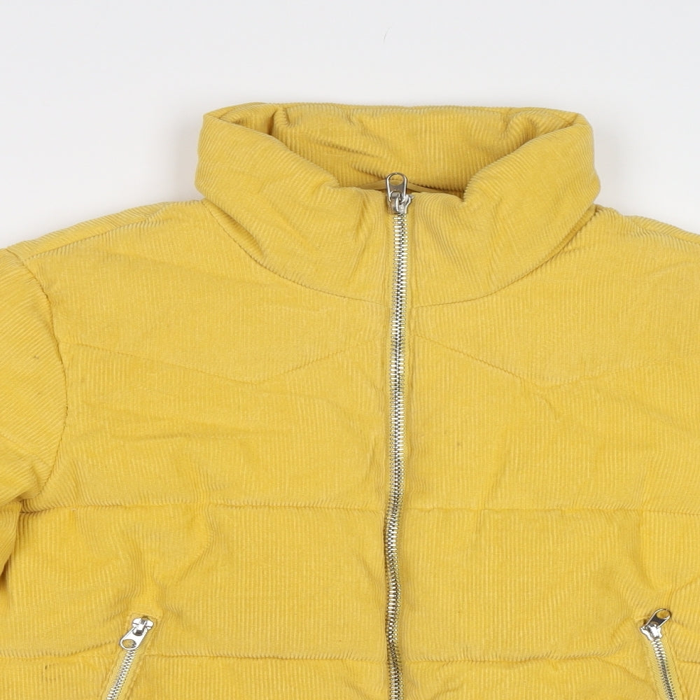 Pull&Bear Womens Yellow   Puffer Jacket Jacket Size S