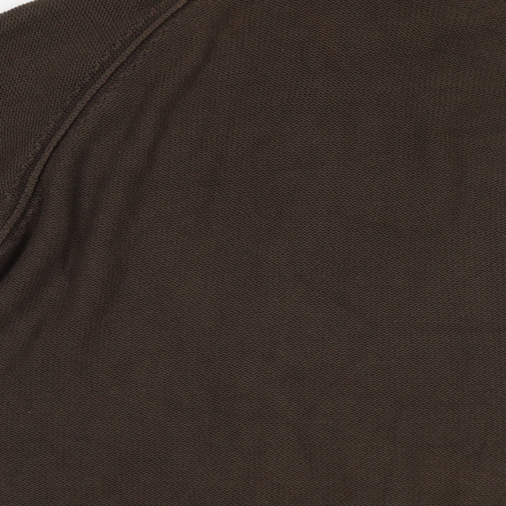 M&S Mens Brown   Full Zip Jumper Size L