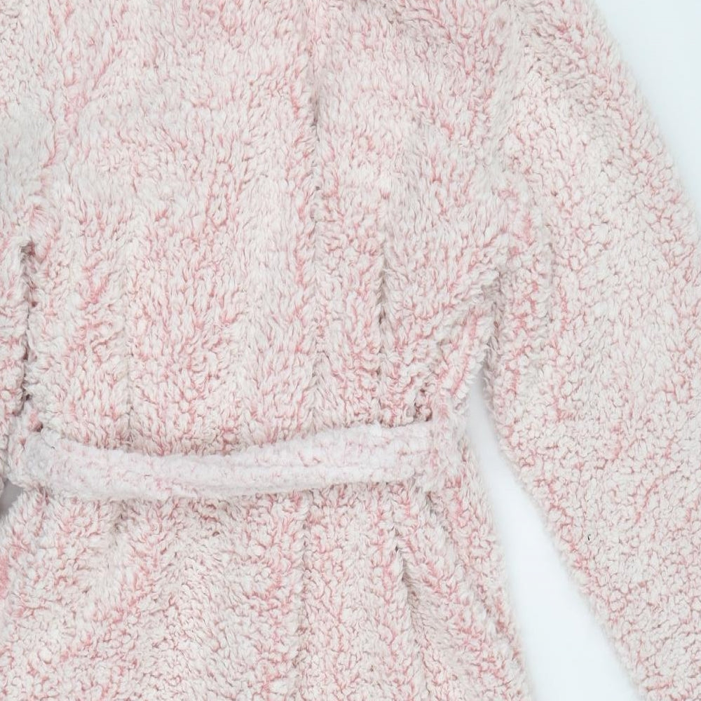 M&Co Womens Pink  Fleece Kimono Robe Size 18