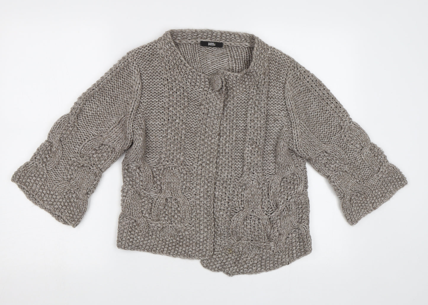 M&S Womens Beige   Cardigan Jumper Size 10