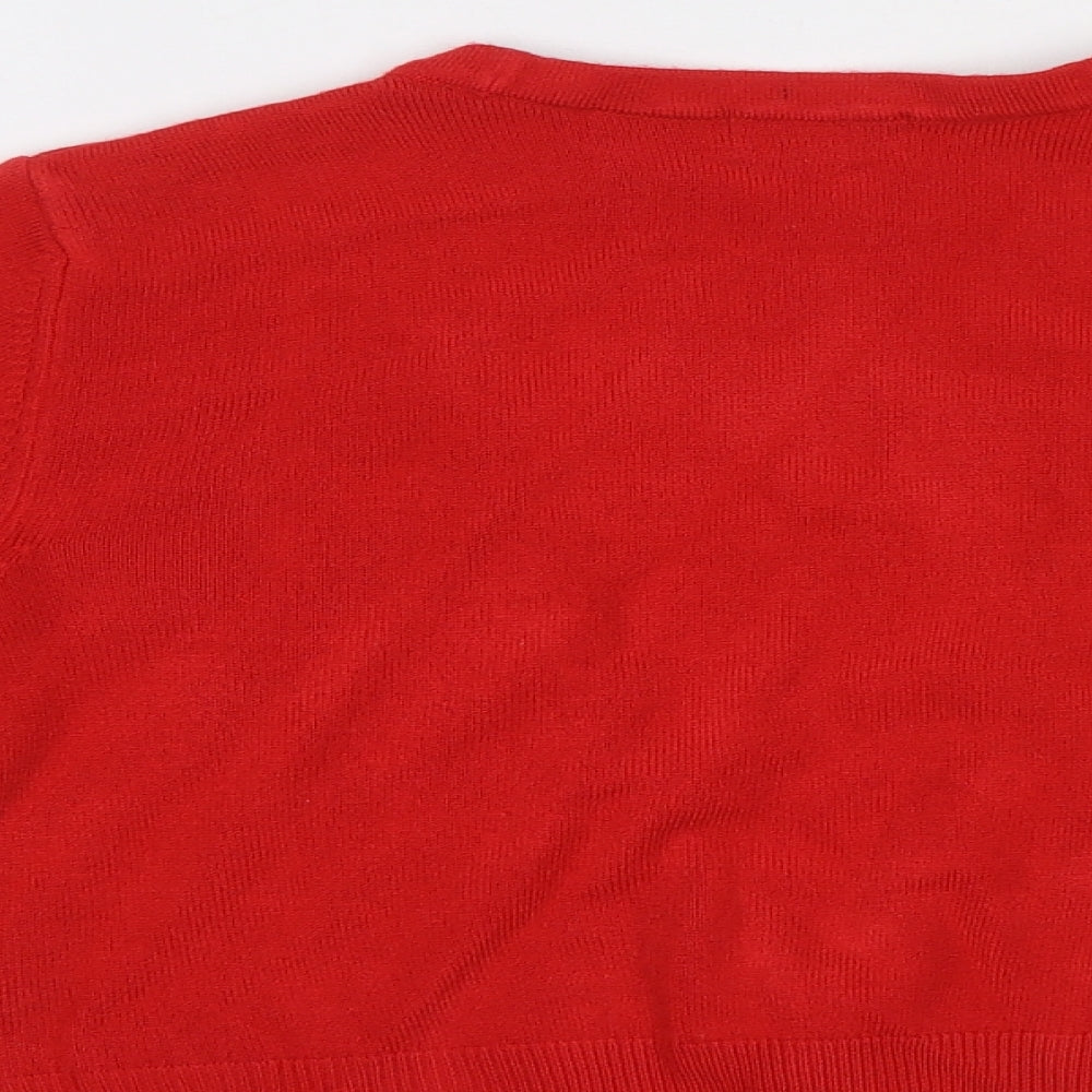 F&F Womens Red   Cardigan Jumper Size 12