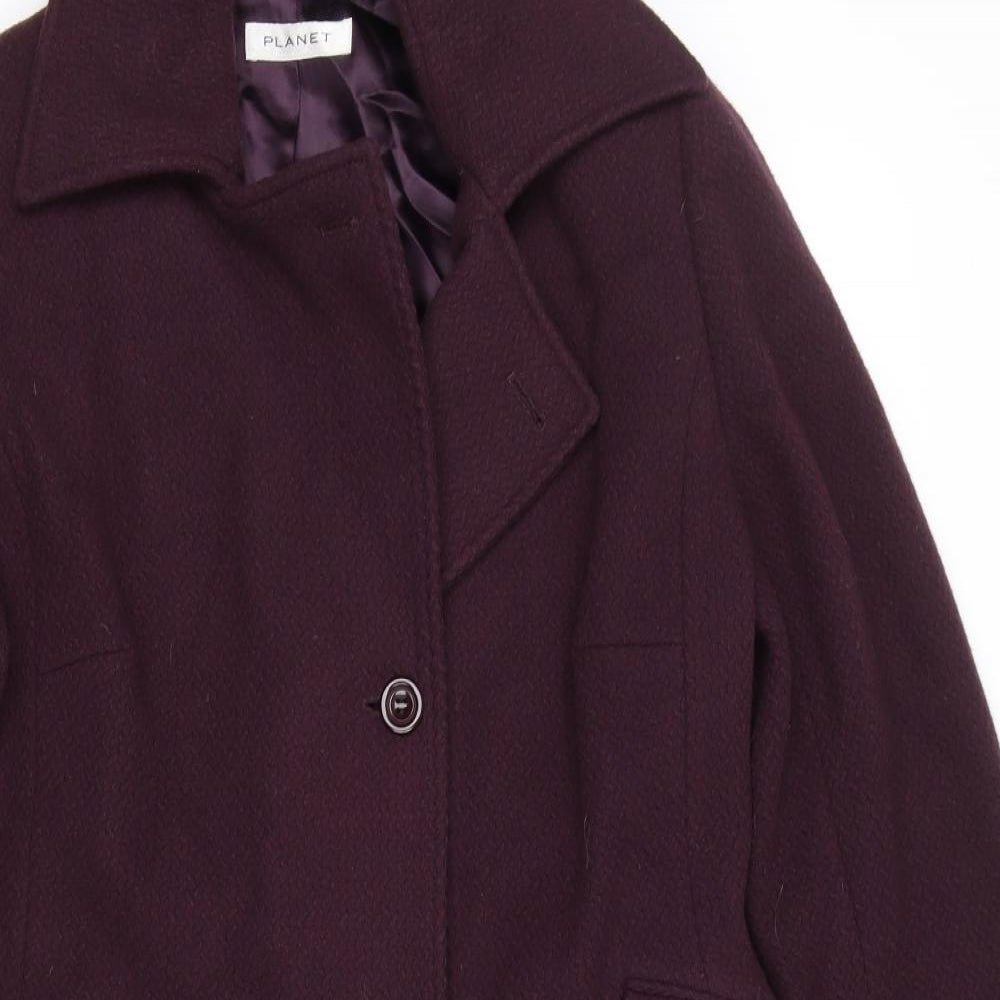 Planet  Womens Purple   Pea Coat Coat Size 14
