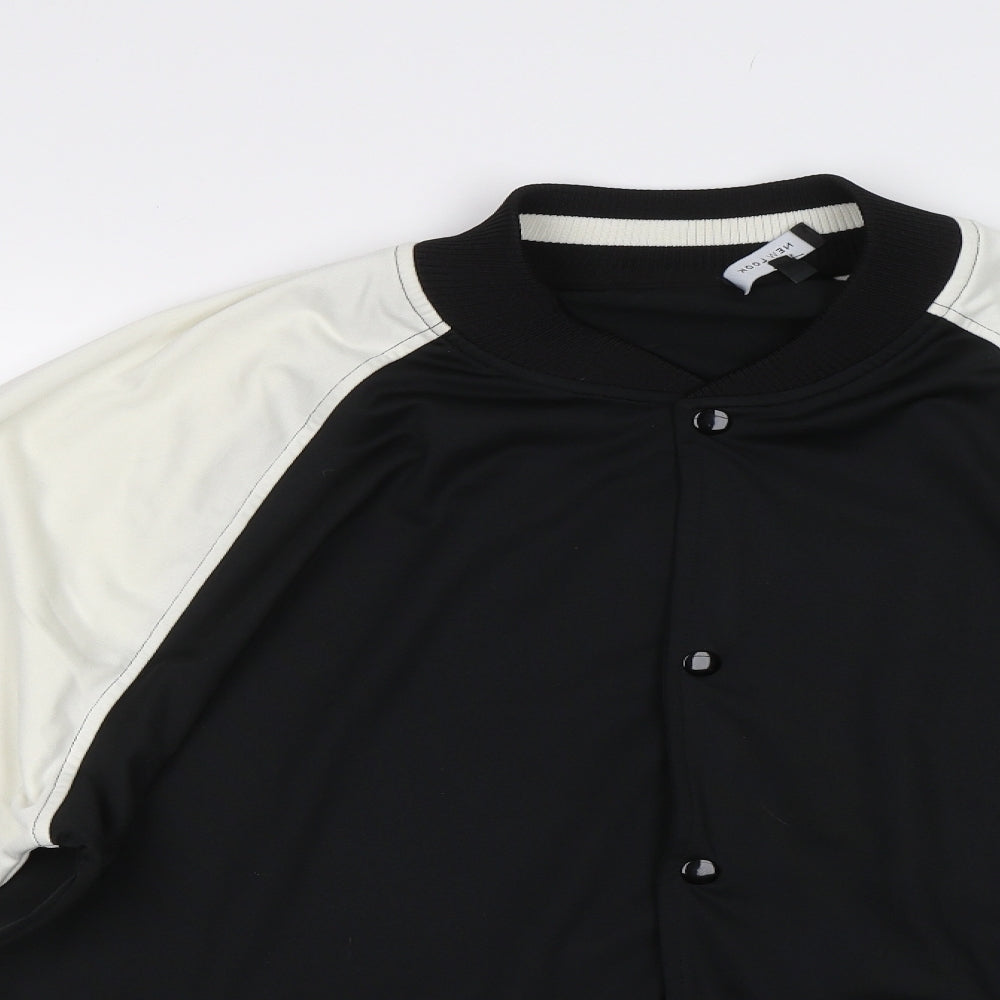 New Look Mens Black   Varsity Jacket Jacket Size 2XL