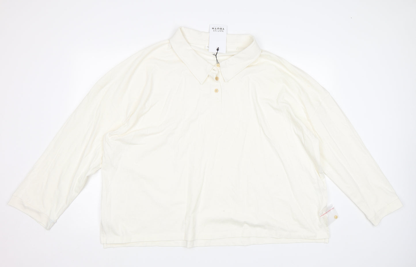 Native Youth Womens Ivory   Basic Polo Size 26