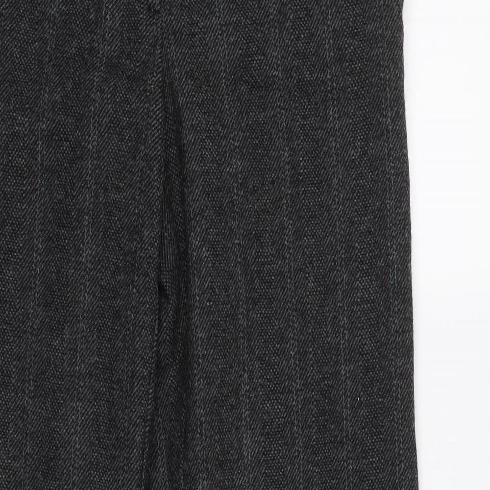 H&M Womens Grey Striped  Dress Pants Trousers Size 12 L31 in