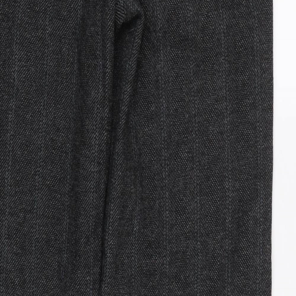 H&M Womens Grey Striped  Dress Pants Trousers Size 12 L31 in
