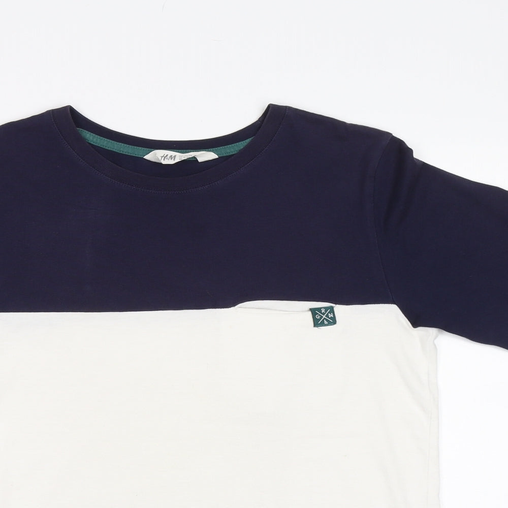 H&M Boys Blue   Basic T-Shirt Size 11-12 Years