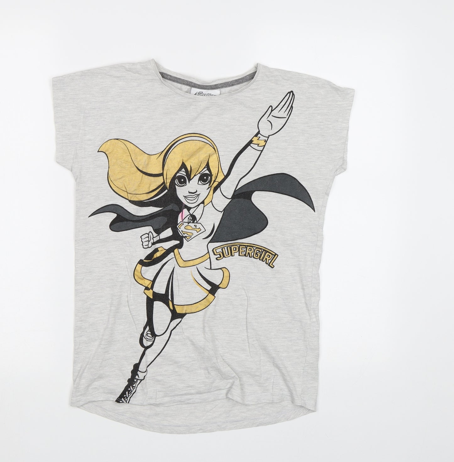 DC Superhero Womens Green   Basic T-Shirt Size S  - Supergirl