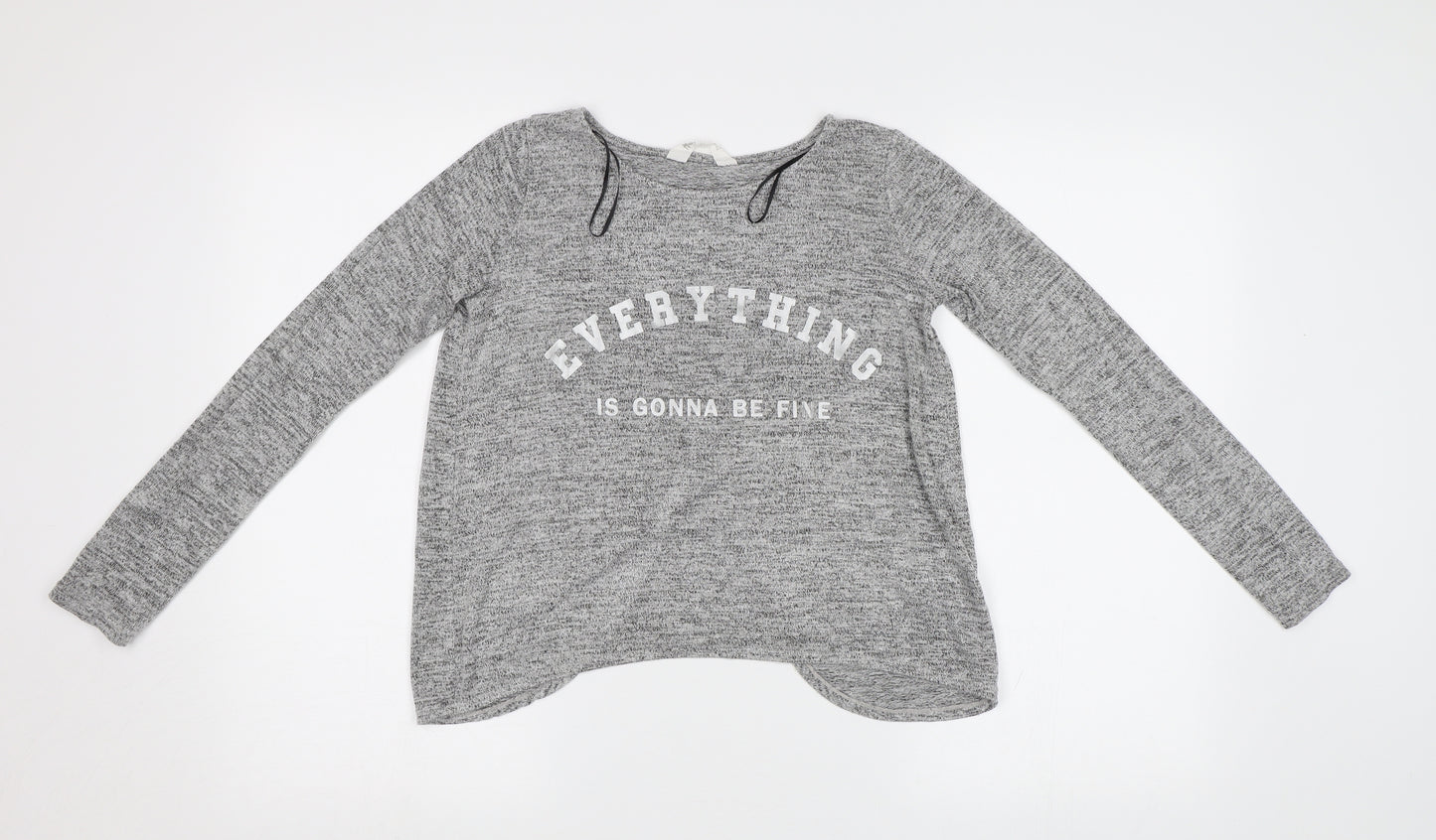 H&M Girls Grey   Pullover Jumper Size 10-11 Years